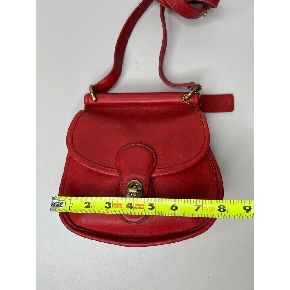 Vintage Red Coach Post Pouch Leather Crossbody Purse GORGEOUS - Picture 13 of 16